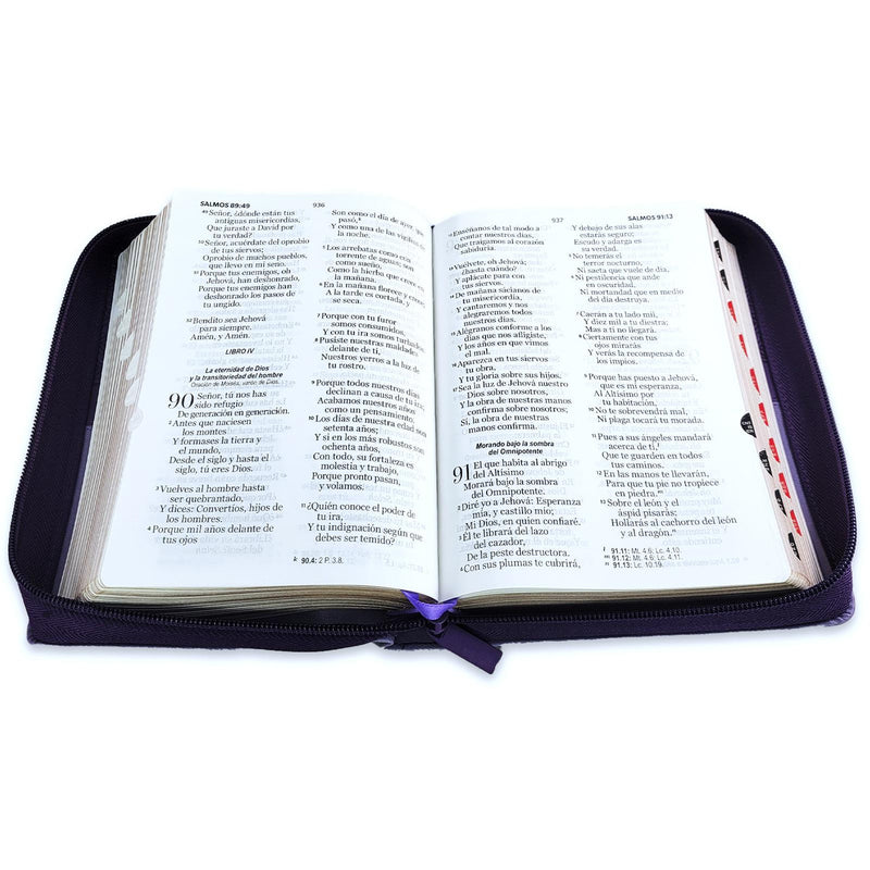 Biblia Letra Gigante 14 puntos con cierre RV1960 negro/caramelo con indice