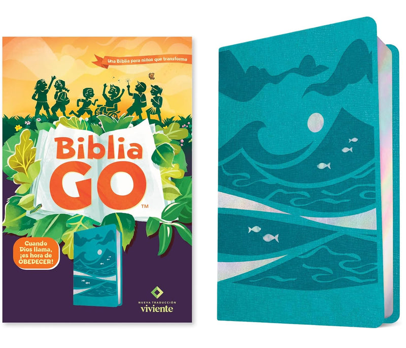 Biblia GO para niños NTV (SentiPiel, Verde azulado): Una Biblia para niños que transforma (GO Bible)