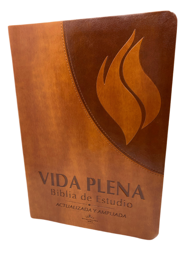 Bíblia de estudio vida plena Reina valera 1960   actualizada y ampliada con índice imitacion de piel