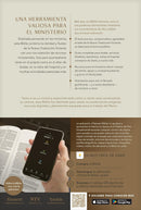 Biblia para el ministro NTV, letra grande con Filament (SentiPiel, Negro, Letra Roja