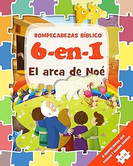 Rompecabezas Bíblico 6 en 1 para Niños | Actividades Bíblicas para Niños | El Arca de Noé con Puzzles de 25 Piezas | Edades 3 a 5