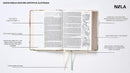 NBLA, Santa Biblia, Edición Artística Ilustrada, Leathersoft, Multicolor/Crema, Palabras de Jesús en Rojo