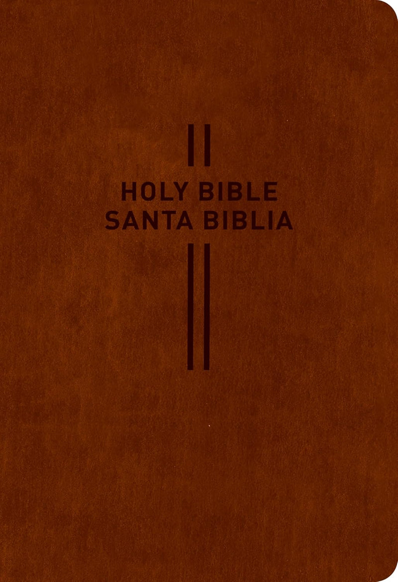 Bilingual Bible / Biblia bilingüe NLT/NTV (iMITACION DE PIEL CAFE