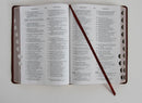 Biblia Bilingüe Reina Valera 1960 (ESV) letra grande símil piel marrón con índice/ Bilingual Bible RVR 1960 (ESV) Large Print Brown Leathersoft with Thumb