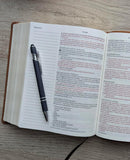 Biblia de margen amplio NTV  PARA NOTAS con Filament (SentiPiel, León, Índice, Letra Roja