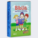 Biblia Biper y sus amigos, Fuertes y valientes (NBLA), Leathersoft, Azul, Palabras de Jesús en rojo, Comfort Print