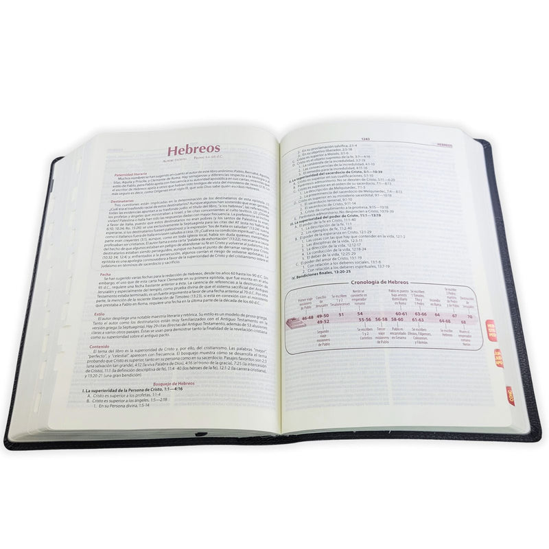 Biblia de estudio Ryrie ampliada reina Valera 1960 dúo tone marrón con índice piel