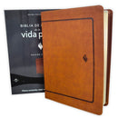 Biblia de Estudio de la Vida Plena RV1960, imit piel , café comfort print