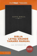 Bíblia de letra grande tamaño personal Reina Valera 1960 cierre índice negro 12 PUNTOS