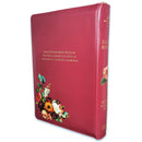 Biblia con Cierre Letra Gigante Manual RV1960, imit. piel granada con índice