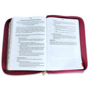 Biblia con Cierre Letra Gigante Manual RV1960, imit. piel granada con índice