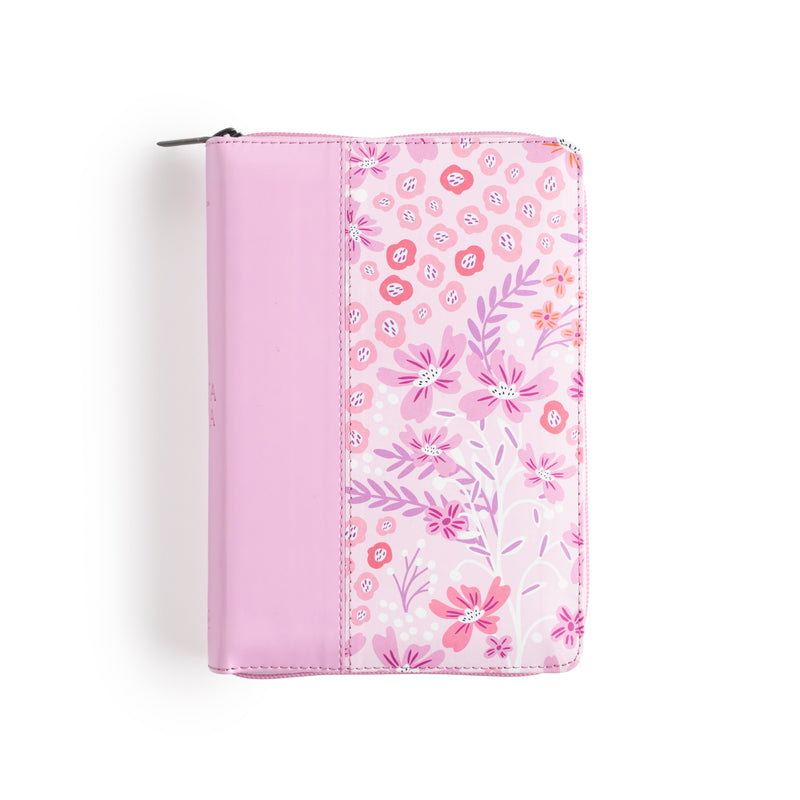 Biblia para Mujer Compacta Letra Grande 11 puntos RV1960 pink floral con indice