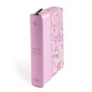 Biblia para Mujer Compacta Letra Grande 11 puntos RV1960 pink floral con indice