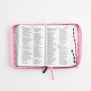 Biblia para Mujer Compacta Letra Grande 11 puntos RV1960 pink floral con indice