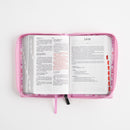 Biblia para Mujer Compacta Letra Grande 11 puntos RV1960 pink floral con indice