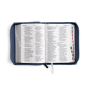 Biblia Compacta con Cierre Letra Grande 11 puntos RV1960, imit piel mezclilla con índice