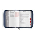 Biblia Compacta con Cierre Letra Grande 11 puntos RV1960, imit piel mezclilla con índice