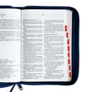 Biblia Letra Grande 12 puntos para hombre azul marino con cierre RV1960