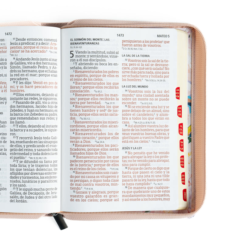 Biblia Letra Gigante  PARA MUJER 14 PUNTOS Tamaño Manual Rv1960 MULTICOLOR CIERRE CON INDICE