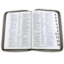 Biblia de Referencia con Cierre NTV, sentipiel gris con índice