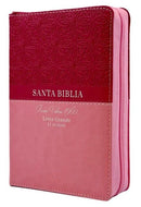 Biblia mujer Tamano mediana Letra Grande 11 Pts Rv1960 Indice biofloral rosa