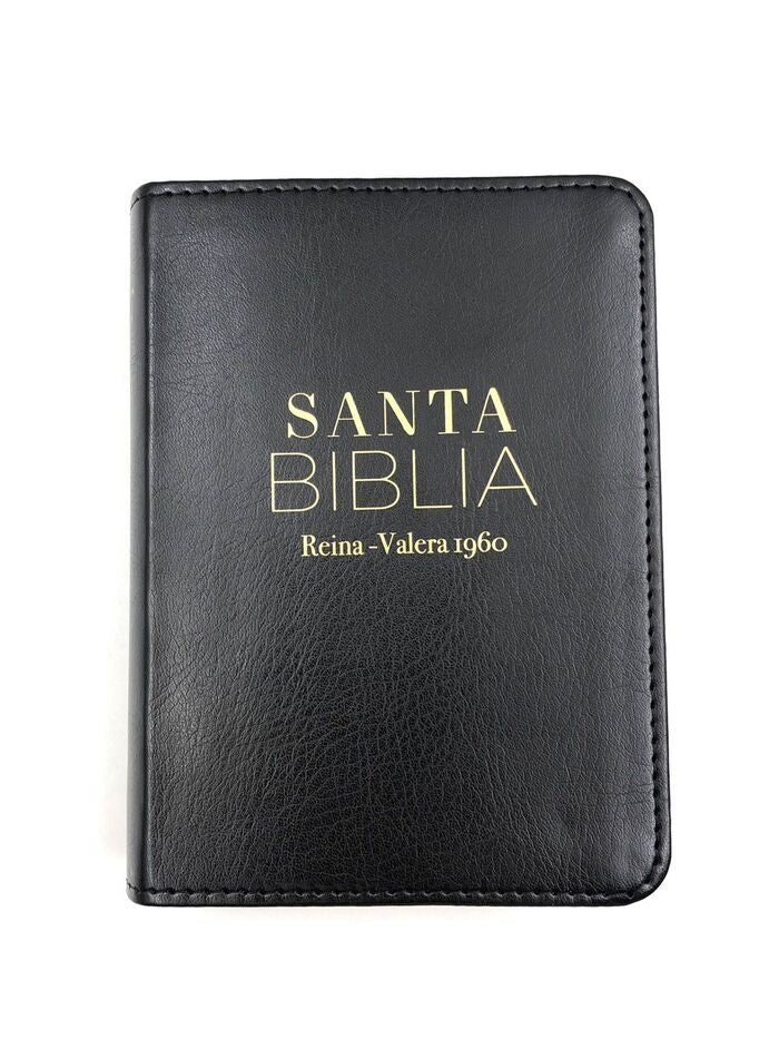 Biblia de Bolsillo RV1960 imit piel negro 8.5 puntos