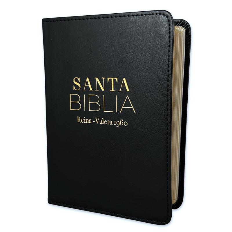 Biblia de Bolsillo RV1960 imit piel negro 8.5 puntos