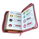 Biblia de Bolsillo con Cierre RV1960 imit piel rosa/café con índice