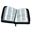 Biblia de Bolsillo con Cierre RV1960 imit piel duotono negro y café con índice