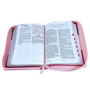 Biblia para mujer  Reina Valera 1960 tamaño portátil Letra Grande 11 puntos tres colores negro/rosa