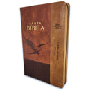 Biblia con Cierre Letra Grande 12 puntos RV1960 imit piel café águila con índice
