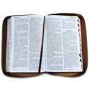Biblia con Cierre Letra Grande 12 puntos RV1960 imit piel café águila con índice