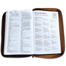 Biblia con Cierre Letra Grande 12 puntos RV1960 imit piel café águila con índice