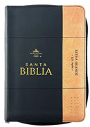 Biblia Portatil con Cierre Letra Grande 12 puntos RV1960 imit piel cafe/negro con indice