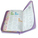 Biblia con Cierre Letra Gigante Manual 14 puntos RV1960 imit piel jardín lila con índice y canto floral