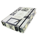 Biblia de Apuntes con Margen Amplio RV1960, tapa dura blanco y negro con canto negro floral