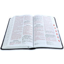 Biblia Letra Grande 12 puntos RV1960 imit piel negro águila en vuelo con índice