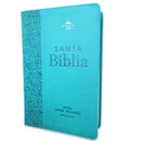 Biblia Letra Súper Gigante 19 puntos Mediana RV1960 imit piel turquesa floral con índice