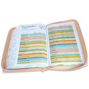 Biblia con Cierre Letra Súper Gigante 19 puntos Mediana RV1960 imit piel jardín coral con índice y canto floral