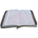 Biblia con Cierre Letra Súper Gigante 19 puntos Mediana RV1960 tricolor gris/negro/beige con índice