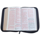 Biblia con Cierre Letra Gigante Manual 14 puntos RV1960, imit piel duotono gris y negro - Deuteronomio 31:6