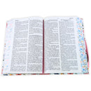 Biblia Letra Grande 12 puntos para Mujer RV1960, tapa dura primavera blanca con elástico