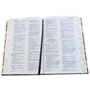 Biblia Letra Grande 12 puntos para Mujer RV1960, tapa dura negro y dorado con elástico