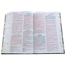 Biblia Letra Grande 12 puntos para Mujer RV1960, tapa dura negro y dorado con elástico