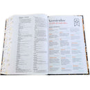 Biblia Letra Grande 12 puntos para Mujer RV1960, tapa dura negro y dorado con elástico