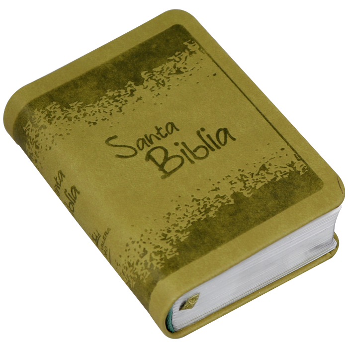 Mini Biblia tamano bolsillo Reina Valera 1960 Piel Imitación Verde