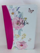 Bíblia para Mujer letra gigante 14 puntos reiena Valera 1960 flores mariposas