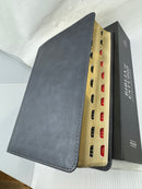 RVR 1960 Biblia de estudio letra gigante, negro, símil piel con índice (RVR 1960 Giant print study Bible, black, LeatherTouch, indexed