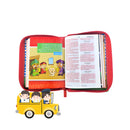 Biblia Mi Gran Viaje con Cierre RV1960, imit piel autobús Rojo con asa de Mano