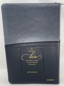 Bíblia letra grande 12 puntos  reina valera 1960 leon gris  con índice cierre